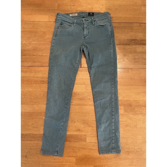 AG Adriano Goldschmied Jeans Womens Green Stevie Ankle Slim Straight Leg‎ 27R - Picture 1 of 8